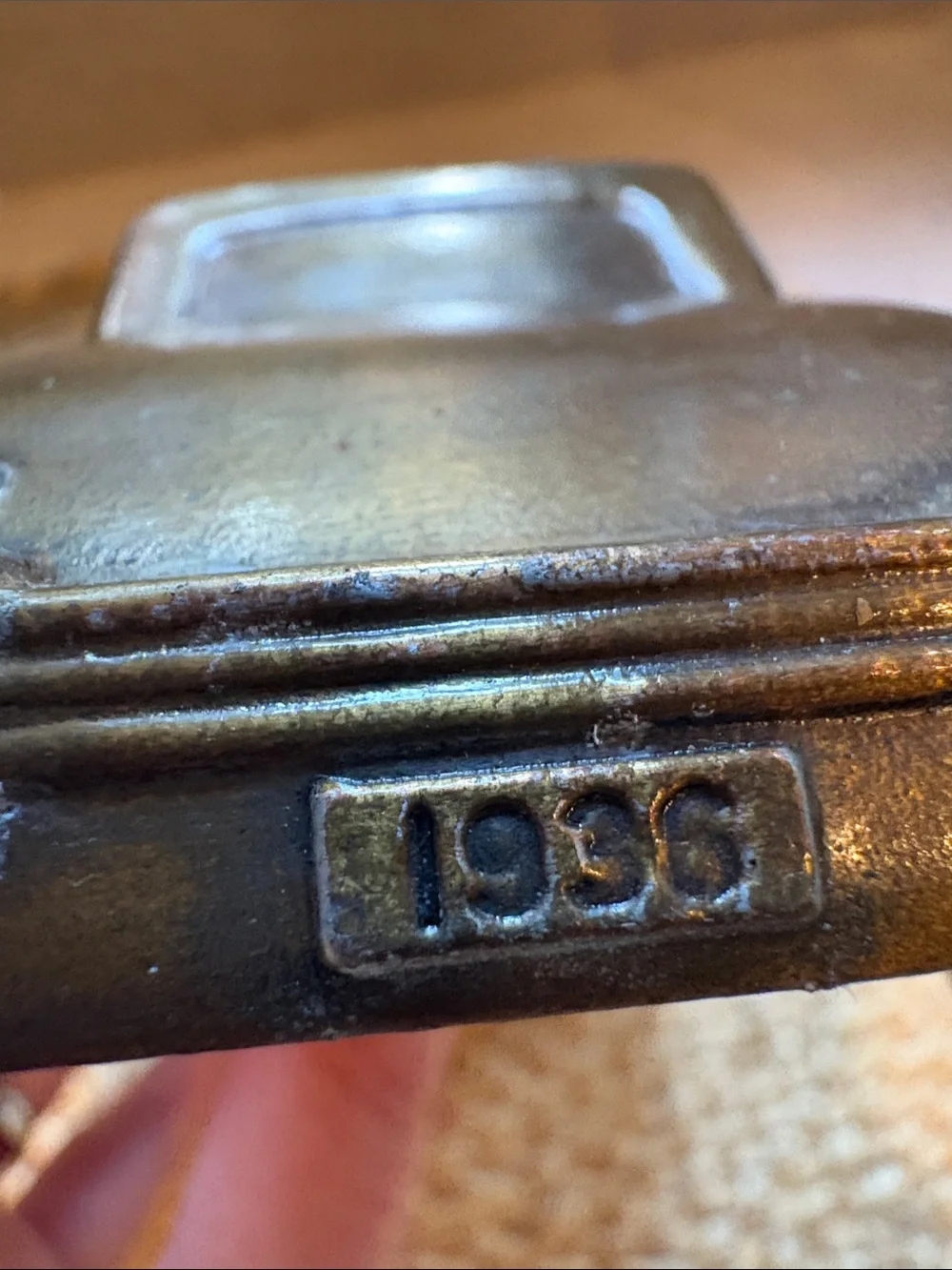 Vintage 1974 Cast Metal Car Automobile Coin Bank